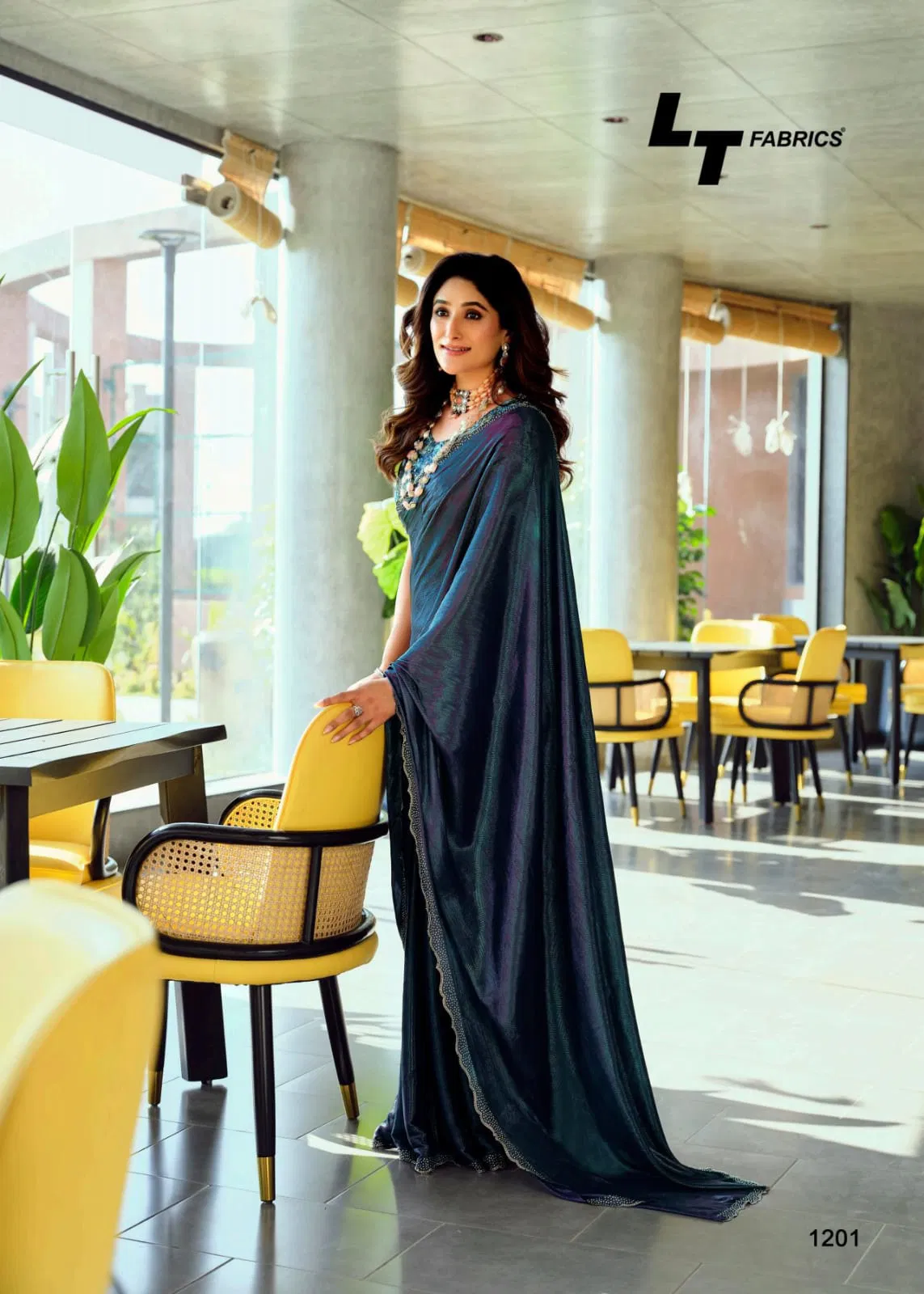 Kashvi Neel Vol 12 Satin With Swarovski Work Saree Collection